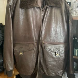 MENS BOMBER LEATHER JACKET